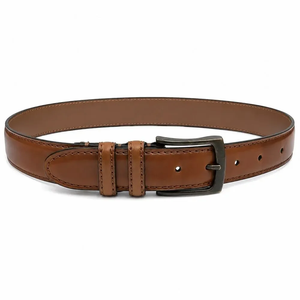 Joseph Abboud Handcrafted In Italy Leather Belt Men’s Sz 36 Cognac Brown